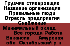 Грузчик-стикеровщик › Название организации ­ Правильные люди › Отрасль предприятия ­ Снабжение › Минимальный оклад ­ 24 000 - Все города Работа » Вакансии   . Амурская обл.,Октябрьский р-н